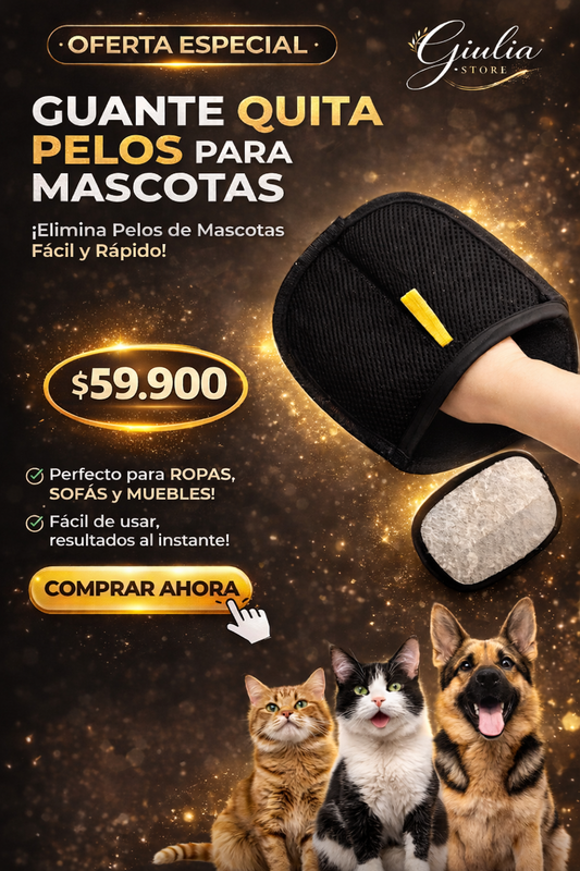 Guantes para eliminar pelos de mascotas