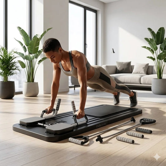 Tabla Pilates y Push up Con Elasticos